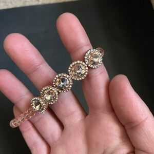 Avon Rose Goldtone Stretch Bracelet